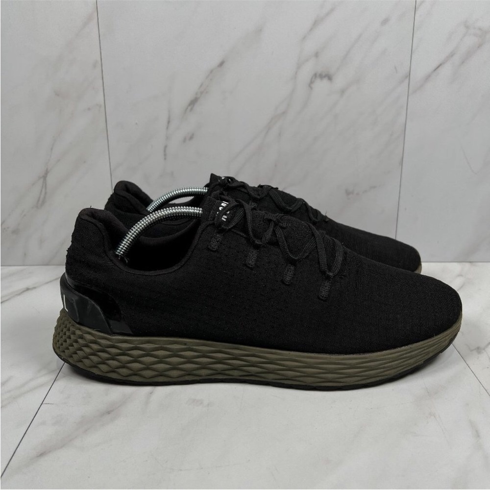 Nobull Men's Black Knit Athletic Sneakers with gray Midsole